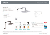 Fienza 411125MW-A Kaya Goosneck Shower Arm Set, Matte White