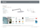 Fienza 411125MW-B Kaya Shower Arm Set, Matte White