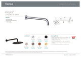 Fienza 422118GM Kaya Shower Arm, Gunmetal Grey