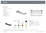 Fienza 82807GM Kaya Shower Shelf, Gunmetal Grey