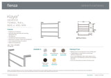 Fienza Kaya 8286045GM Heated Towel Rail, 600 x 450mm, Gun Metal