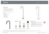 Fienza SP8016MB Kaya Floor Mounted Gooseneck Bath Outlet, Brushed Nickel