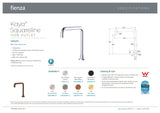 Fienza 228123BN-LF Kaya Squareline Hob Outlet, Brushed Nickel