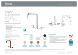 Fienza 344106BN-LF Kaya Squareline Hob Set, Lever Taps, Brushed Nickel