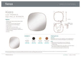 Fienza LED06-90CO Kiara LED Framed Squircle Mirror, 900mm, Brushed Copper