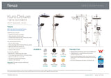 Fienza 455139CO Kuro Deluxe Twin Shower Soft Square Head, Brushed Copper