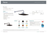 Fienza 411139GM-B Kuro Shower Arm Set, Soft Square Head, Gun Metal