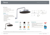 Fienza 411140CO-A Kuro Gooseneck Shower Arm Set, Round Head, Brushed Copper