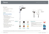 Fienza 434139 Kuro Twin Half-Rail Shower, Round Head, Chrome