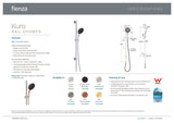 Fienza 444140 Kuro Rail Shower Round, Chrome