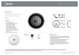 Fienza 68619W Kuro Granite 25L Round Single Bowl Kitchen Sink, Matte White