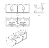 Otti Laguna Mark II Wall Hung Vanity, Woodland Oak