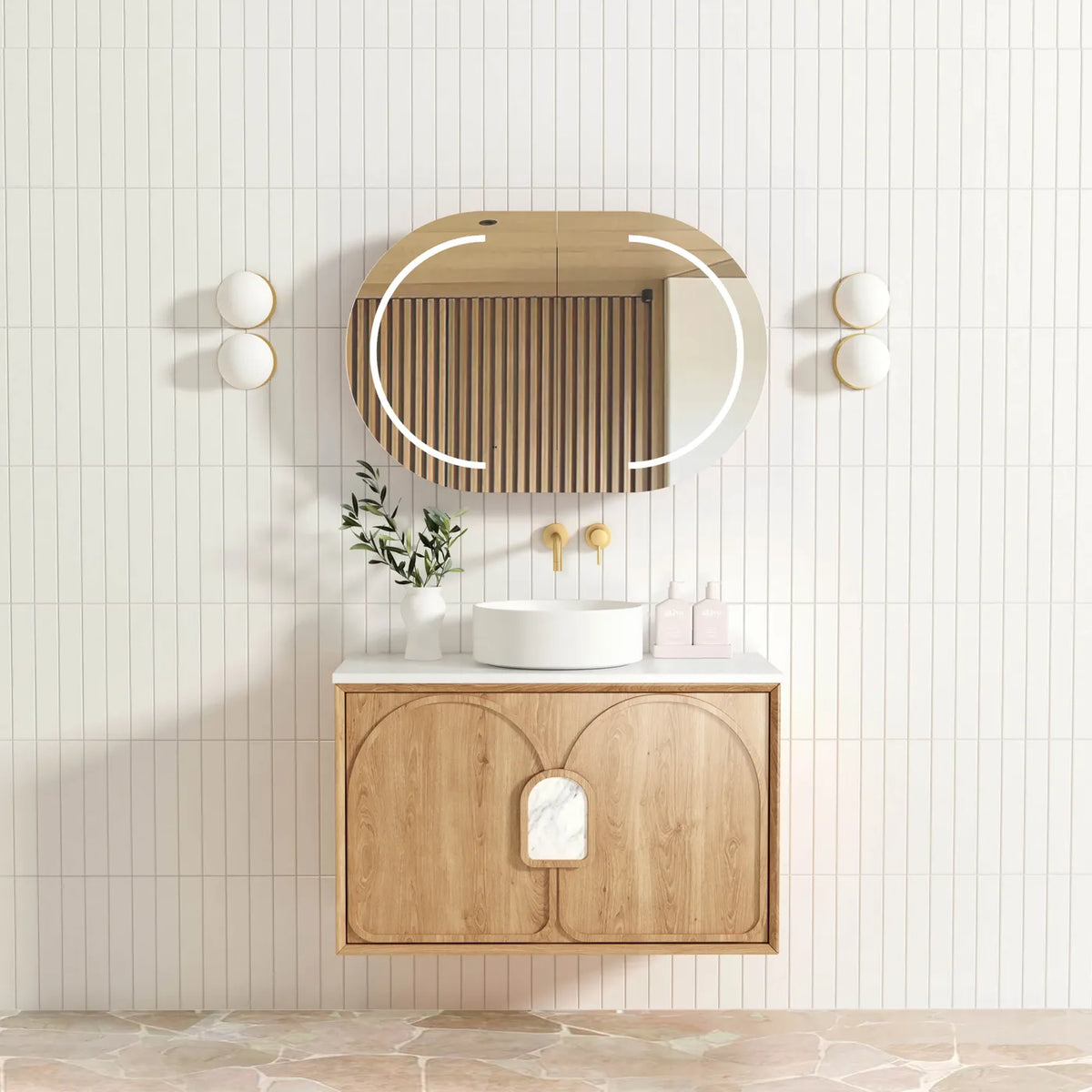 Otti Laguna Mark II Wall Hung Vanity, Woodland Oak