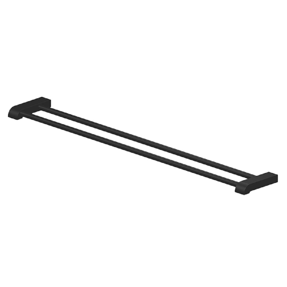 Abey Park Avenue Double Towel Rail, 760mm, Black, LDTR-B