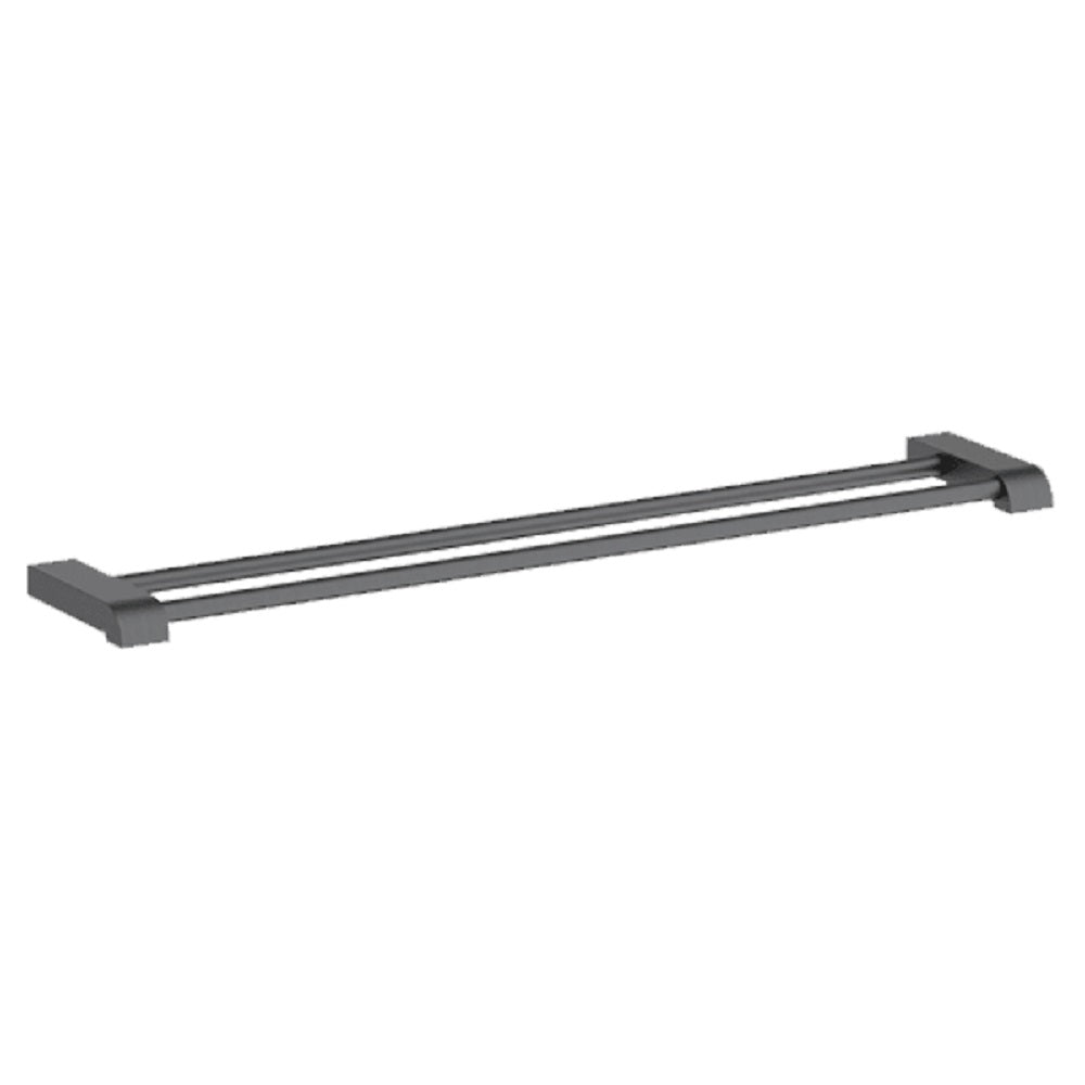 Abey Park Avenue Double Towel Rail, 760mm, Gunmetal, LDTR-GM