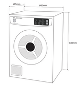 Kleemaid LDVF70 7kg Sensor Controlled Vented Dryer