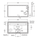 Fienza LED04-120 Deejay LED Mirror, 1200 x 700 mm - Special Order