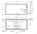 Fienza LED04-140 Deejay LED Mirror, 1400 x 700 mm - Special Order