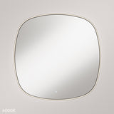 Fienza LED06-90CO Kiara LED Framed Squircle Mirror, 900mm, Brushed Copper