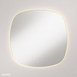 Fienza LED06-90UB Kiara LED Framed Squircle Mirror, 900mm, Urban Brass