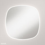 Fienza LED06-90W Kiara LED Framed Squircle Mirror, 900mm, Matte White