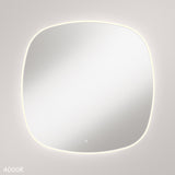 Fienza LED06-90W Kiara LED Framed Squircle Mirror, 900mm, Matte White