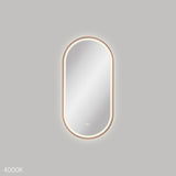 Fienza LED4590FPCO Empire LED Brushed Copper Framed Mirror, 450 x 900mm