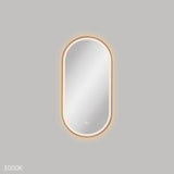 Fienza LED4590FPCO Empire LED Brushed Copper Framed Mirror, 450 x 900mm