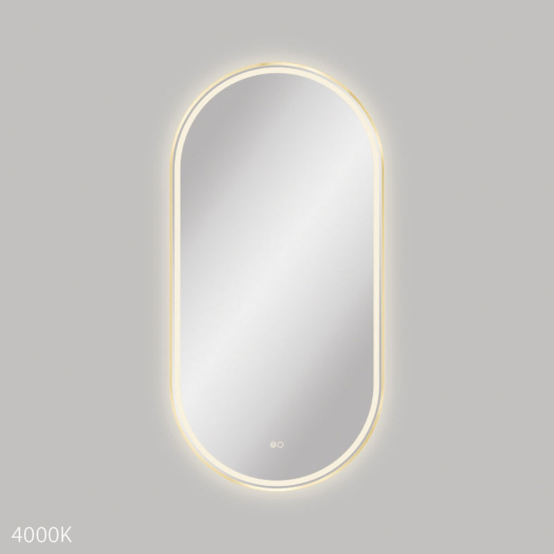 Fienza LED60120FPUB Empire LED Urban Brass Framed Mirror, 600 x 1200mm - Special Order