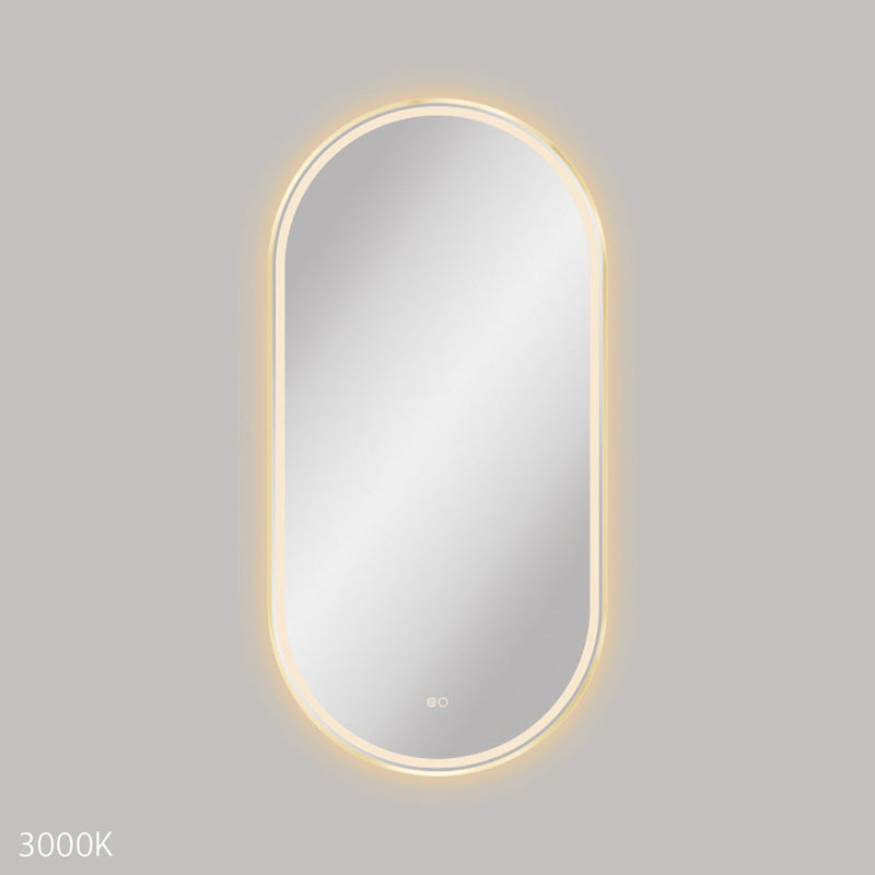 Fienza LED60120FPUB Empire LED Urban Brass Framed Mirror, 600 x 1200mm - Special Order
