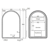 Fienza Valentina LED Brushed Copper Framed Mirror, 600 x 900mm, LED6090FACO