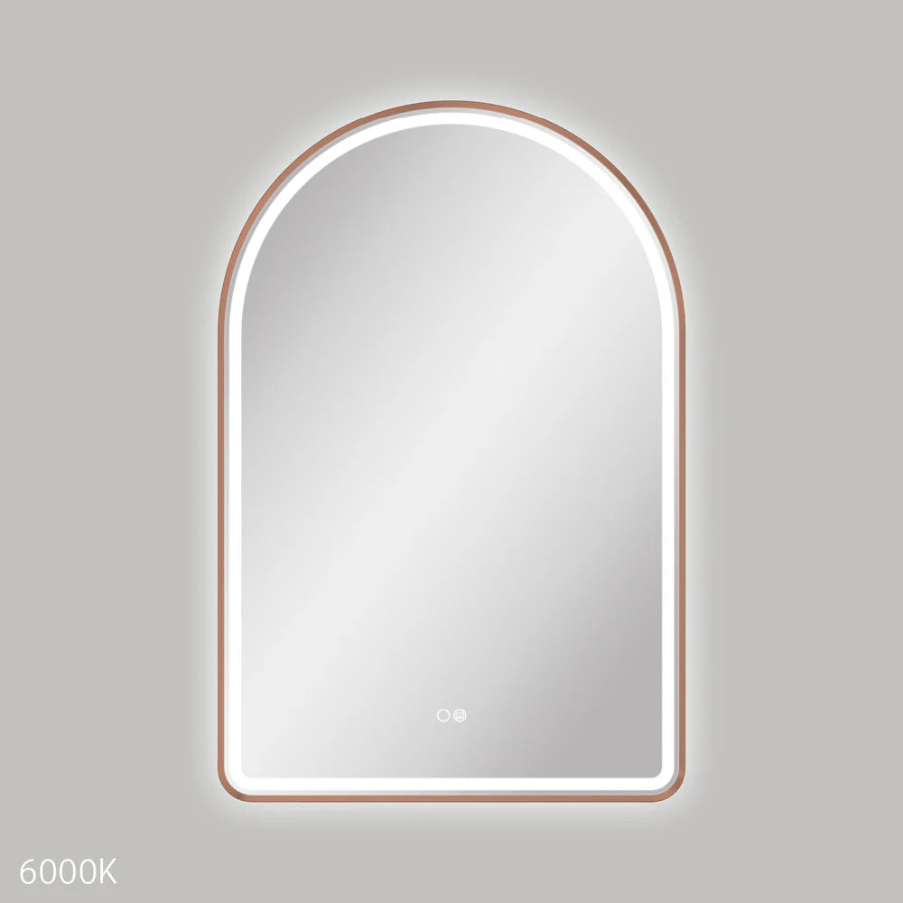 Fienza Valentina LED Brushed Copper Framed Mirror, 600 x 900mm, LED6090FACO