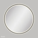 Fienza LED900FRB Reba LED Matte Black Framed Mirror, 900mm - Special Order