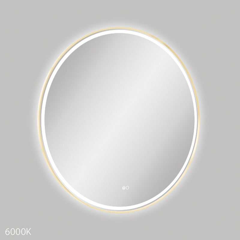 Fienza LED900FRUB Reba LED Urban Brass Framed Mirror, 900mm - Special Order