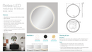 Fienza LED900FRW Reba LED Matte White Framed Mirror, 900mm - Special Order