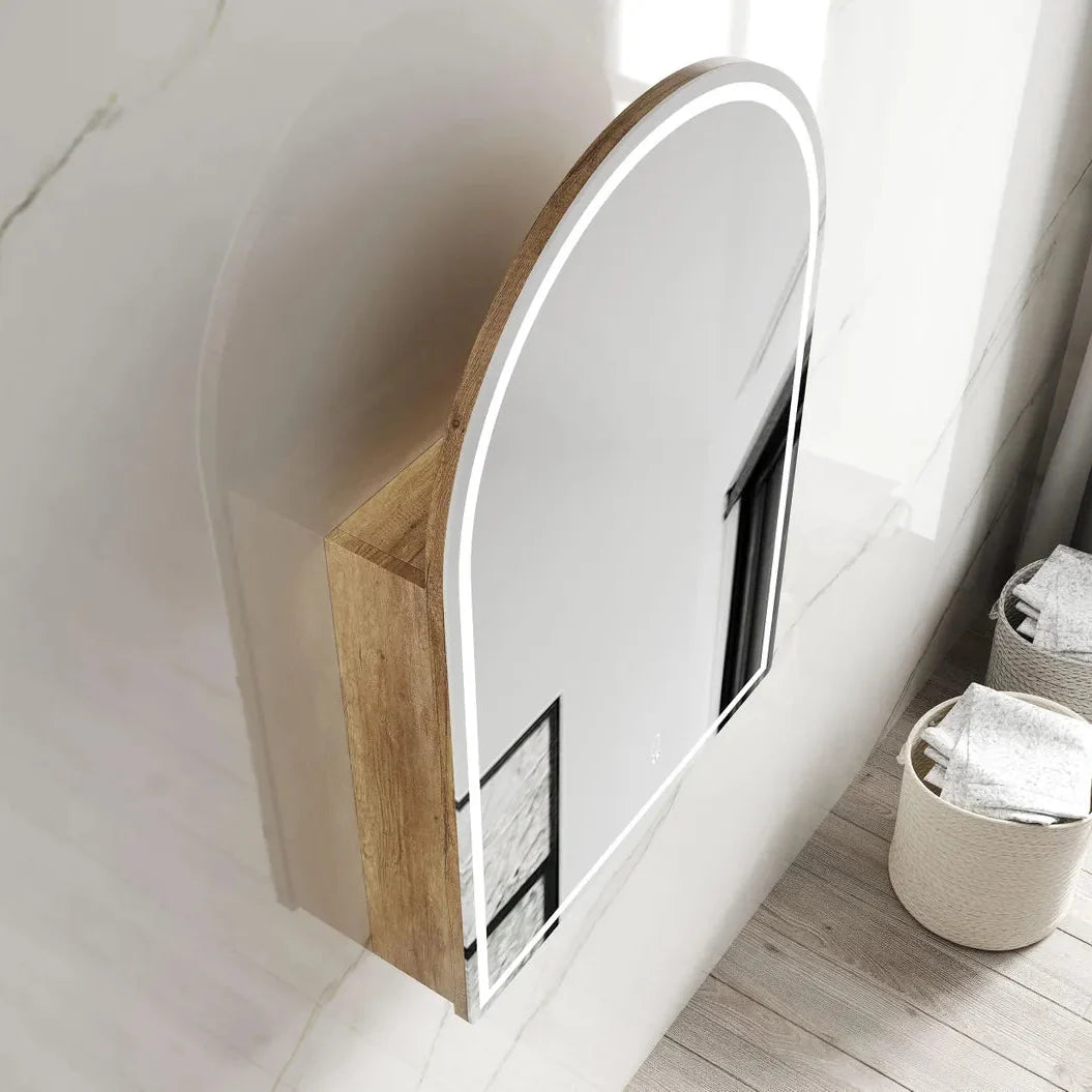Otti LED-ARSV9060N-VP LED 900mm Natural Oak Archie Shaving Cabinet