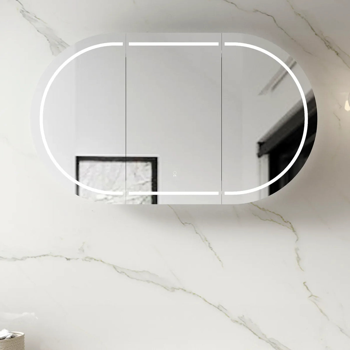 Otti LED-BOSV1590W LED Bondi 1500x900mm White Shaving Cabinet