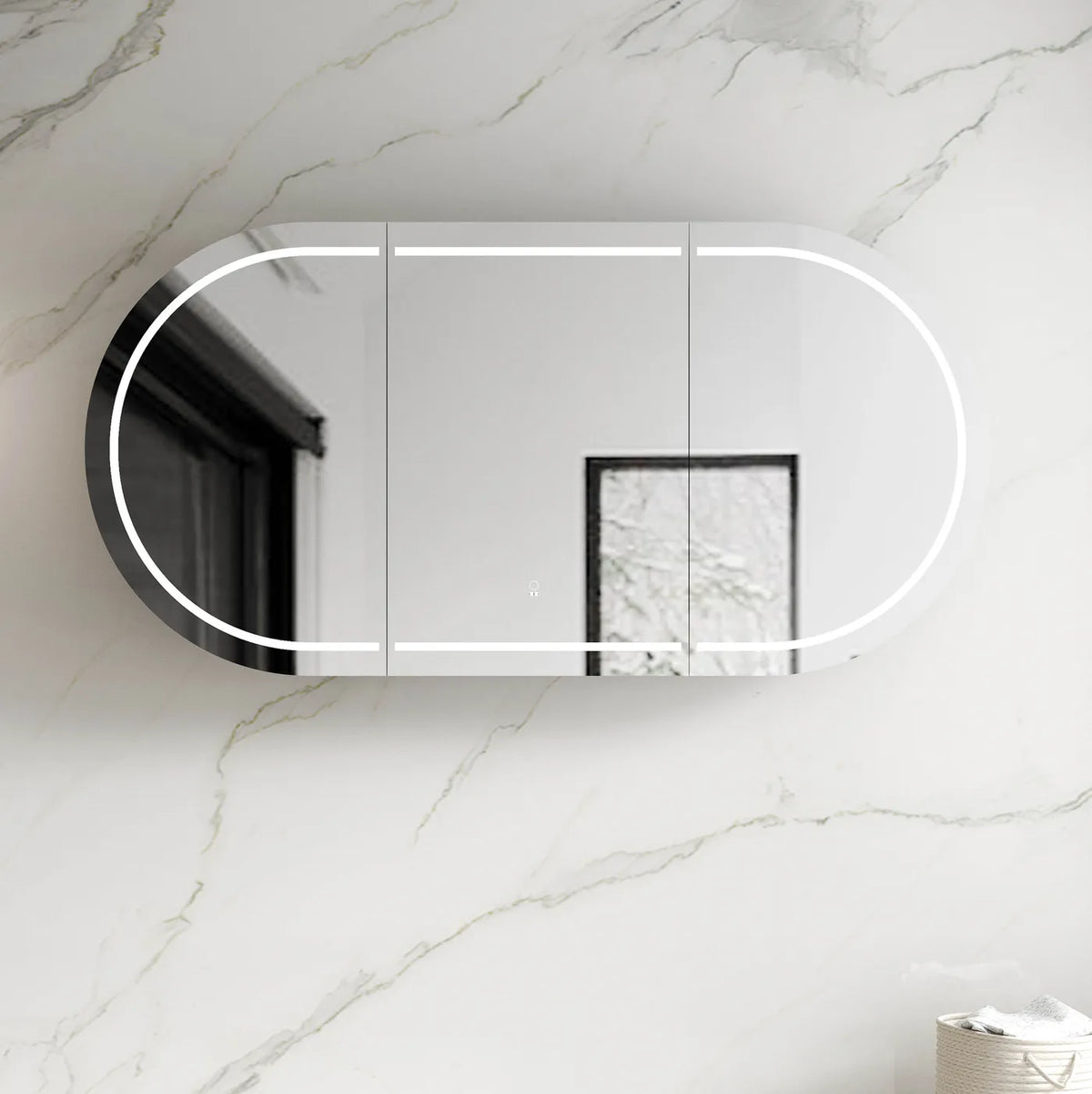 Otti LED-BOSV1890W LED Bondi 1800x900mm White Shaving Cabinet