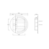 Otti LED-RSV800 LED London 800mm White Shaving Cabinet