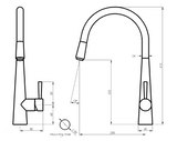 Greens Galiano Slimline Sink Mixer, Non-Pull-Down, Brushed Copper, 175620381