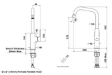 Greens Novi Sink Mixer Gooseneck with Smart Aerator, Chrome, LF24203540CP