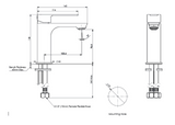 Greens Astro Ii Basin Mixer, PVD Matte Black, LF251380MB