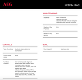 AEG LF8C9412AC 9KG 8000 Series Front Load Washing Machine - Factory Seconds