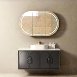 Otti Laguna Wall Hung Vanity, Black Oak