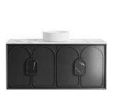 Otti Laguna Wall Hung Vanity, Black Oak