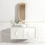 Otti Laguna Wall Hung Vanity, Satin White