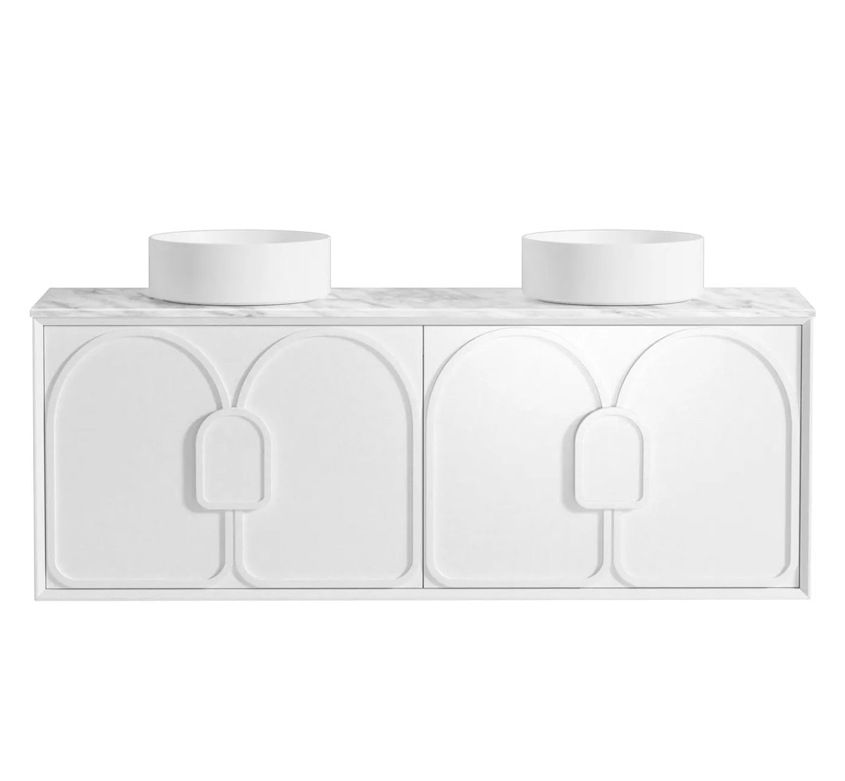 Otti Laguna Wall Hung Vanity, Satin White