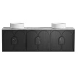 Otti Laguna Wall Hung Vanity, Black Oak