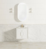 Otti Laguna Wall Hung Vanity, Satin White