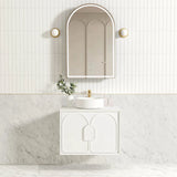 Otti Laguna Wall Hung Vanity, Satin White